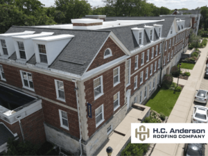 A new roof for a residence hall at Beloit College